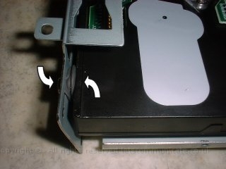 1 theharddrivemodcompletedcloser.jpg - Again you can see here the 1st hard drive installed with its rubber shocks